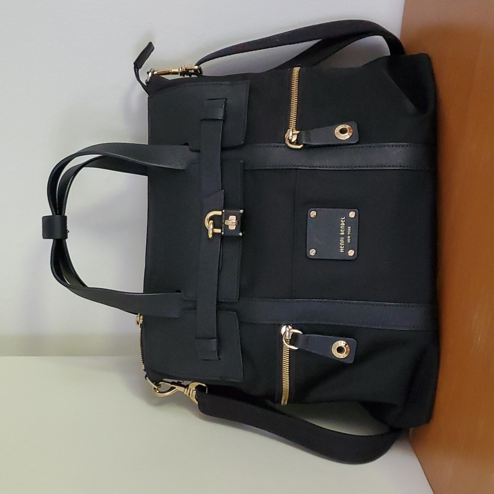 Henri Bendel Large Jetsetter Convertible Black Backpack